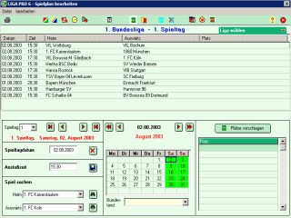 Spielplan bearbeiten